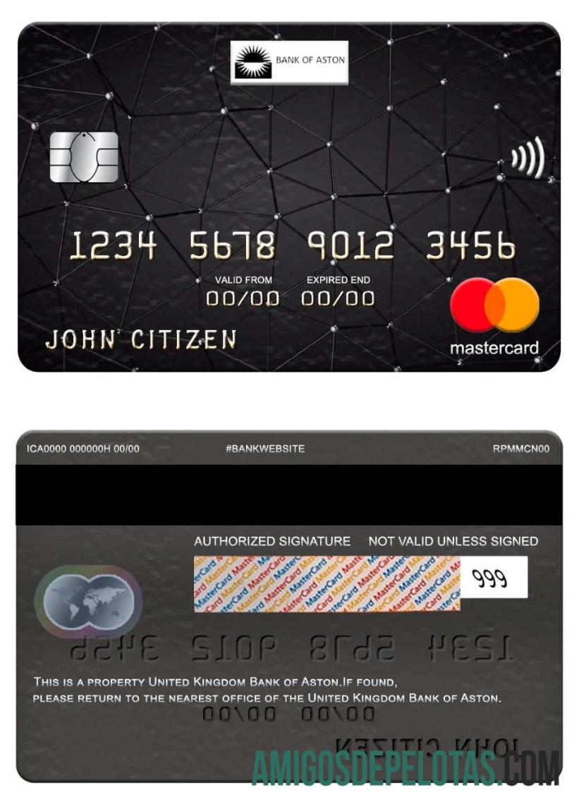 Banco do Reino Unido Aston Mastercard baixar para verificação